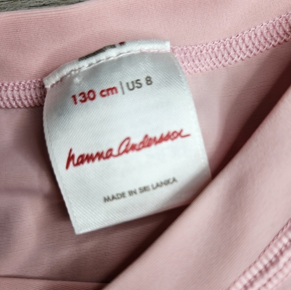 Hanna Andersson Girl's Pink Rash Guard Swim Top Size 8 - Picture 2 of 5